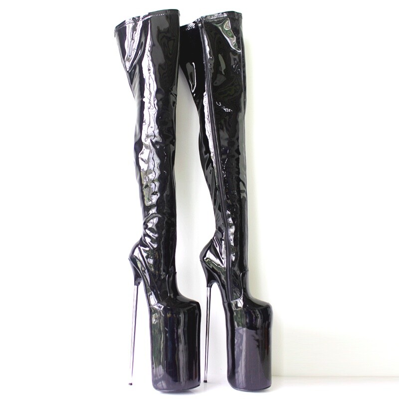 crotch high platform boots
